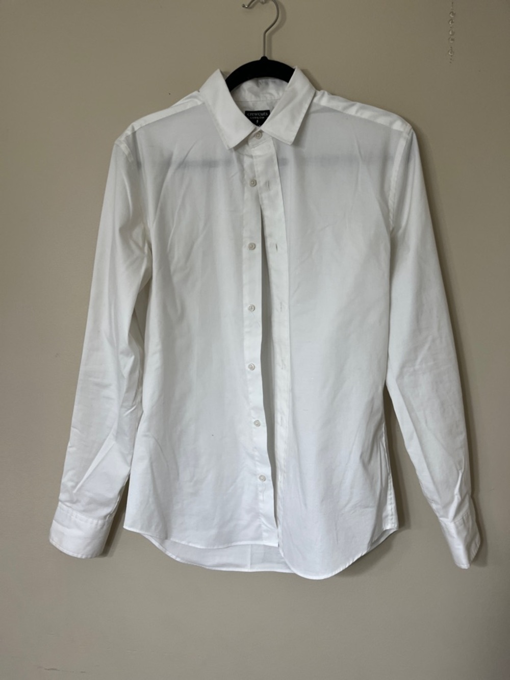 Crewcuts  White Cotton Button-Down Dress Shirt